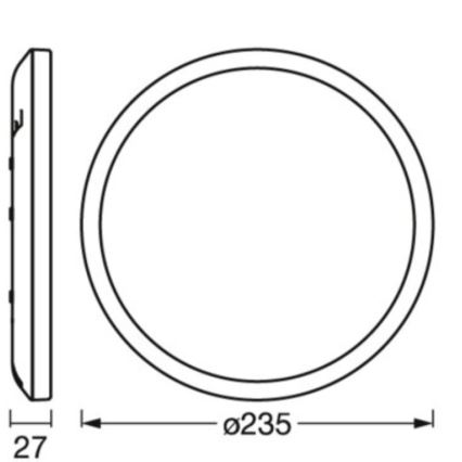 Osram - Prigušivo LED stropno svjetlo ORBIS ULTRA SLIM LED/15W/230V 3000K Ø 23,5 cm crna