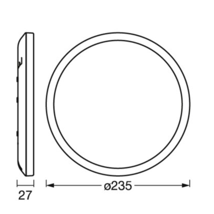 Osram - Prigušivo LED stropno svjetlo ORBIS ULTRA SLIM LED/15W/230V 3000K Ø 23,5 cm crna