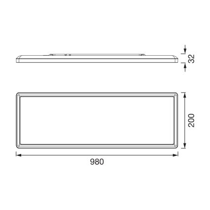 Osram - LED stropno svjetlo za kupaonicu s mogućnošću prigušivanja PLANON EASYFIX LED/30W/230V 2600-6000K 20x98 cm IP54 bijela + daljinski upravljač