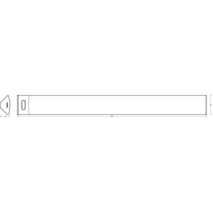 Osram - Prigušivo LED svjetlo za ugradnju ispod ormarića s detektorom pokreta LINEAR ANGLE LED/5W/230V 3000/4000/6500K 35 cm bijelo