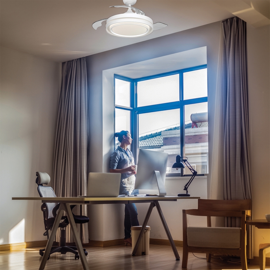 Osram - LED prigušivo stropno svjetlo s ventilatorom PONIENTE LED/36W/230V 3000/4000/6500K + daljinski upravljač