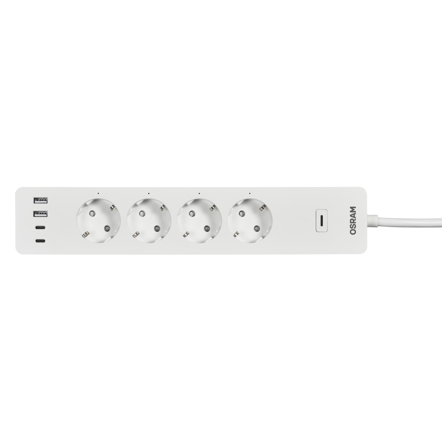 Osram - Produžni kabel SMART+ 4Z tip F + 2xUSB-A + 2xUSB-C Wi-Fi