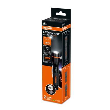 Osram - LED punjiva svjetiljka s prigušivanjem LEDINSPECT PRO TORCH 1200 LED/13W/3,6V 4000 mAh IP44