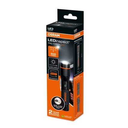 Osram - LED prigušiva punjiva ručna svjetiljka LEDINSPECT PRO TORCH 500 LED/6W/3,7V 2200 mAh IP44