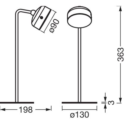 Osram - Punjiva LED stolna svjetiljka 3u1 DECOR HELPER s podesivom svjetlinom LED/1,8W/5V crna