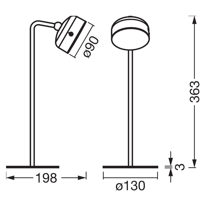 Osram - Punjiva LED stolna svjetiljka 3u1 DECOR HELPER s podesivom svjetlinom LED/1,8W/5V crna