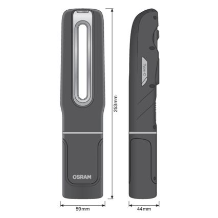 Osram - LED punjiva svjetiljka s regulacijom svjetline LEDINSPECT MAX500 LED/16W/3,7V IP65 4500 mAh