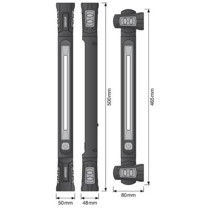 Osram - LED punjiva svjetiljka s podesivom svjetlinom LEDINSPECT UTILITY1000 LED/19W/7,4V