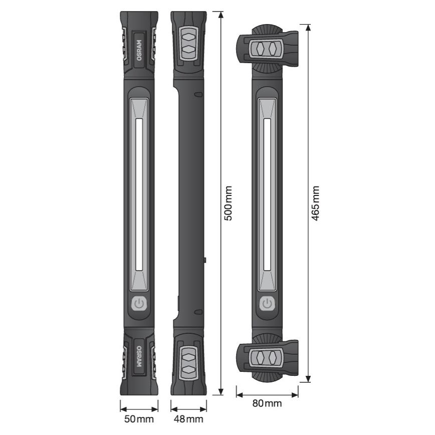 Osram - LED punjiva svjetiljka s podesivom svjetlinom LEDINSPECT UTILITY1000 LED/19W/7,4V