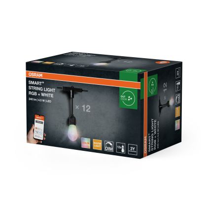 Osram - LED RGB s mogućnošću prigušivanja vanjski svjetlosni niz SMART+ STRING 12xLED/230V 7,47m IP44 Wi-Fi