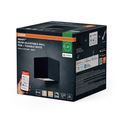 Osram - LED RGBW Prigušivo vanjsko zidno svjetlo SMART+ BEAM LED/8W/230V 3000-6500K IP44 Wi-Fi