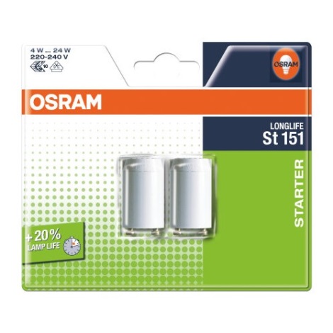 Osram - SET 2x Starter za LED cijevi ST151 4-22W/230V