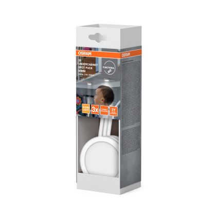 Osram - Set od 3 LED svjetiljke za ispod ormarića UNDERCABINET LED/3W/230V 3000K bijela