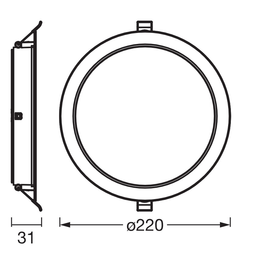 Osram - Komplet od 6 ugradnih stropnih svjetiljki ESSENTIAL LED/18W/230V 4000K Ø 22 cm bijela