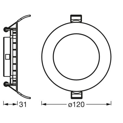Osram - SLIM LED ugradna stropna svjetiljka 8W/230V 4000K
