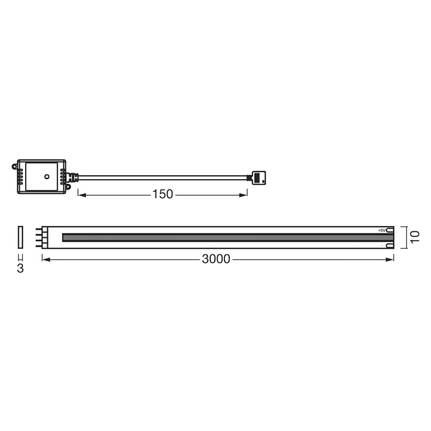 Osram - SMART+ COB LED traka 3 m, s mogućnošću prigušivanja, 14 W/230 V, 2700-6500 K, Wi-Fi
