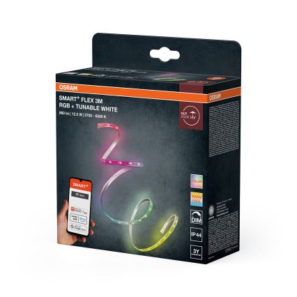 Osram - LED RGB+TW prigušiva vanjska LED traka SMART+ FLEX 3m LED/12,5W/230V 2700-6500K IP44 Wi-Fi