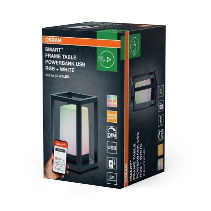 Osram - LED RGBW prigušiva stolna svjetiljka SMART+ LED/5W/5V 3000K IP44 Wi-Fi