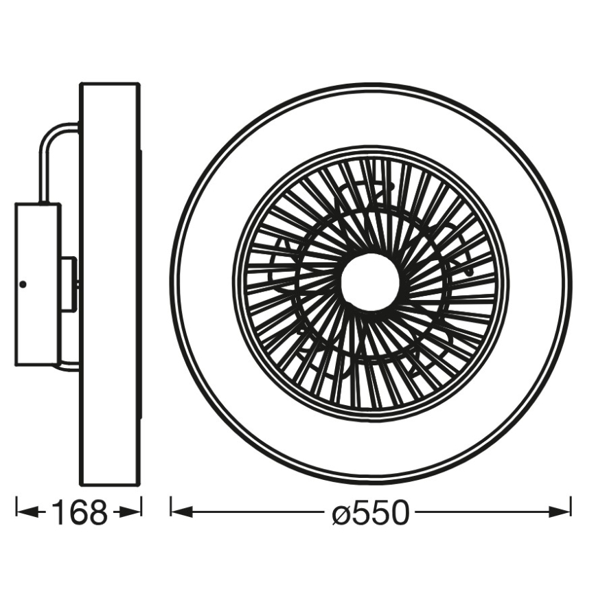 Osram - LED prigušivo stropno svjetlo s ventilatorom SMART+ LED/78W/230V 3000-6500K Wi-Fi + daljinski upravljač