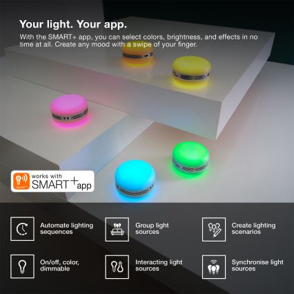 Osram - LED RGB zvučnik SMART+ MACARON s mogućnošću prigušenja LED/1,75W/3,7V 450 mAh narančasta