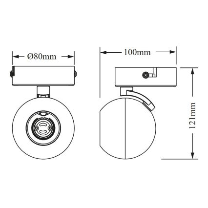 Osram - Spot svjetiljka SPOT SPHERAL 1xGU10/6W/230V crna
