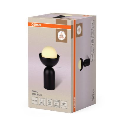 Osram - Stolna lampa DECOR BOWL 1xE14/25W/230V crna