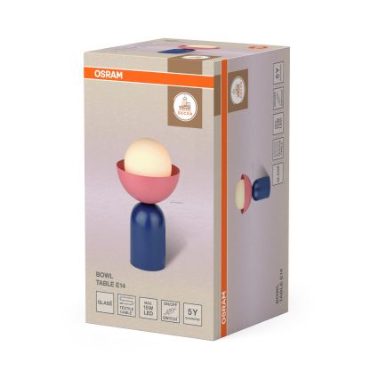 Osram - Stolna lampa DECOR BOWL 1xE14/25W/230V plava/ružičasta