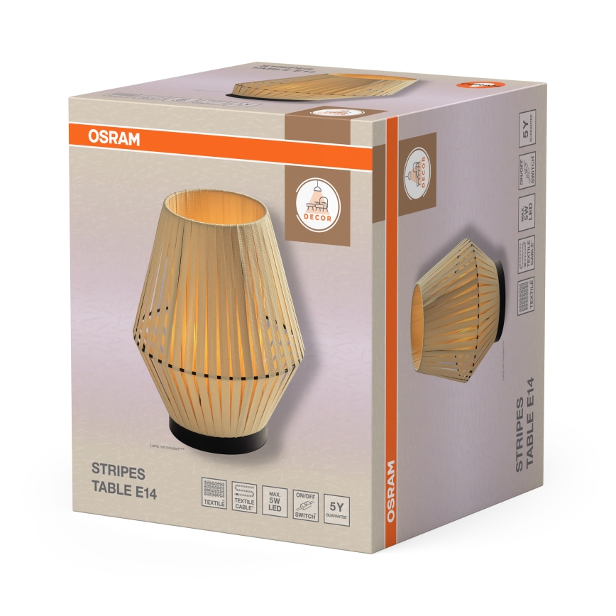 Osram - Stolna lampa DECOR STRIPES 1xE14/5W/230V bež