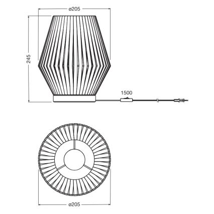 Osram - Stolna lampa DECOR STRIPES 1xE14/5W/230V bež