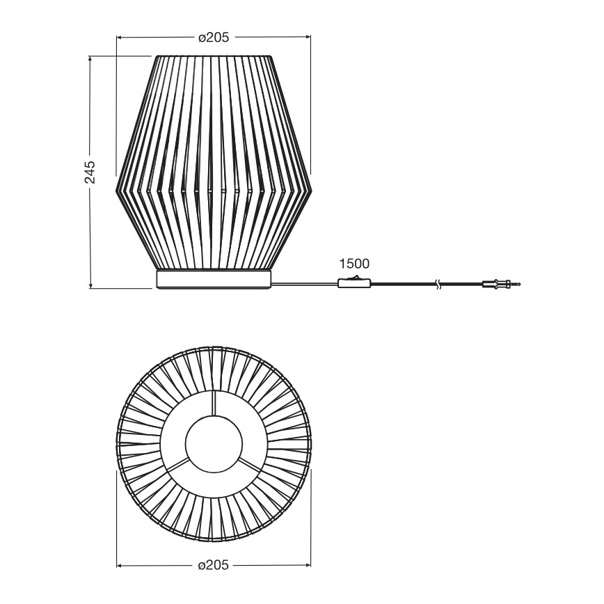 Osram - Stolna lampa DECOR STRIPES 1xE14/5W/230V bež