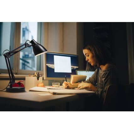 Osram - Stolna lampa DESK LINE 1xE27/11W/230V crna