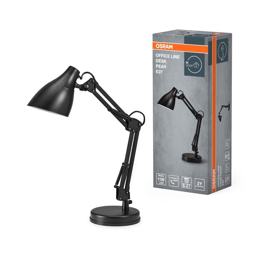 Osram - Stolna lampa DESK LINE 1xE27/11W/230V crna