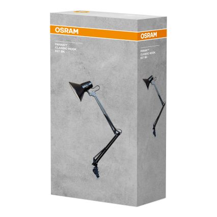 Osram - Stolna lampa s držačem PANAN 1xE27/11W/230V crna