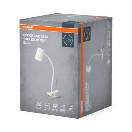 Osram - Stolna lampa s klipsom DESK LINE 1xGU10/9W/230V bijela
