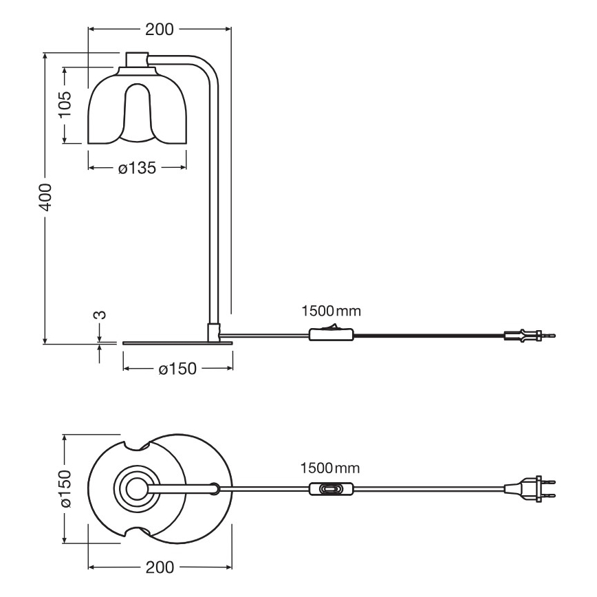 Osram - Stolna svjetiljka DECOR COROLLE 1xG9/20W/230V narančasta