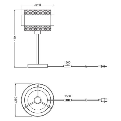 Osram - Stolna svjetiljka DECOR HORNET 1xE27/10W/230V crna/zlatna