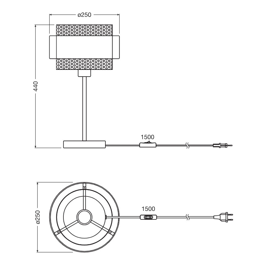 Osram - Stolna svjetiljka DECOR HORNET 1xE27/10W/230V crna/zlatna