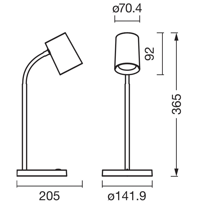 Osram - Stolna svjetiljka DESK LINE 1xGU10/9W/230V bijela
