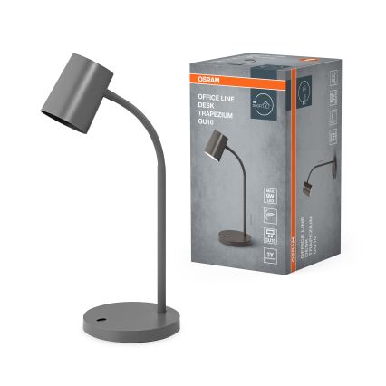Osram - Stolna svjetiljka DESK LINE 1xGU10/9W/230V siva