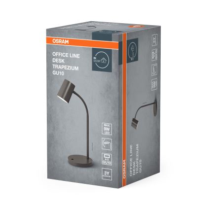 Osram - Stolna svjetiljka DESK LINE 1xGU10/9W/230V siva