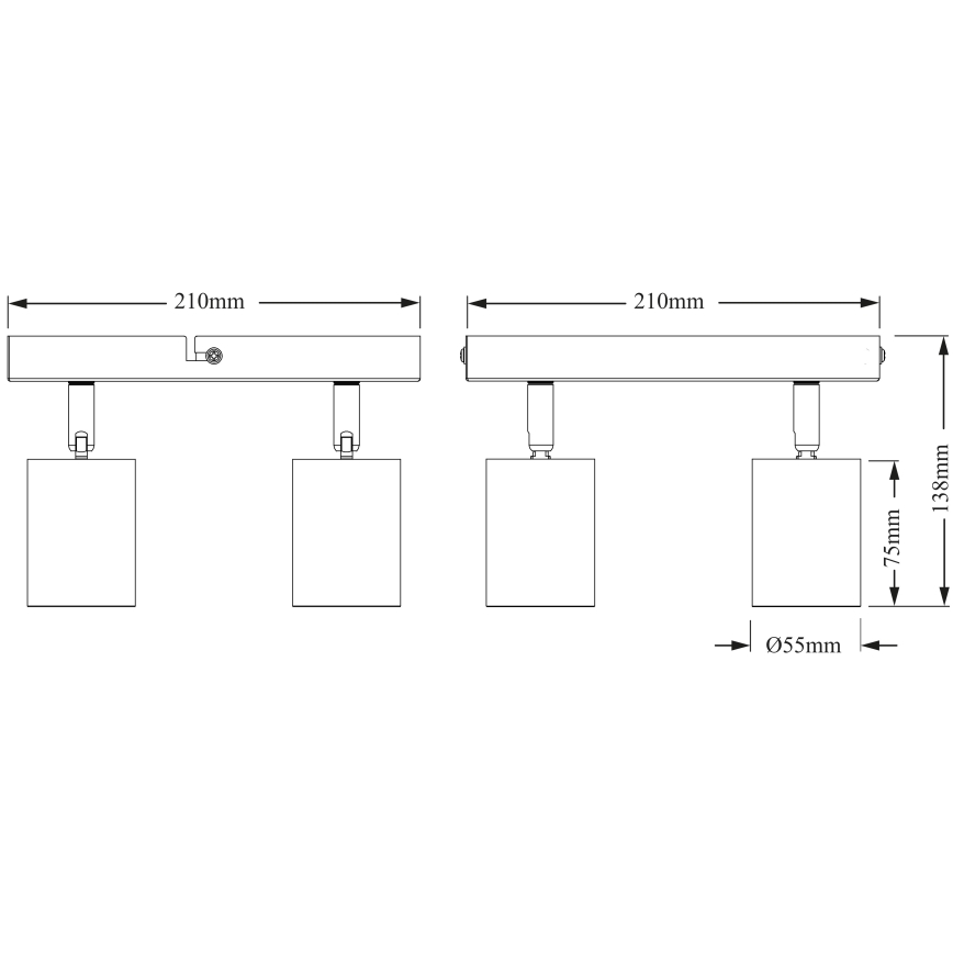Osram - Stropna reflektorska svjetiljka ELEMENTAL 4xGU10/6W/230V