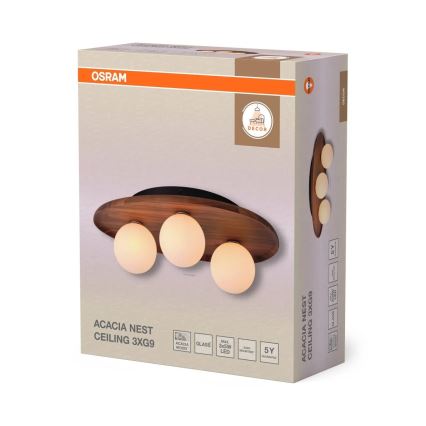 Osram - Stropna svjetiljka ACACIA NEST 3xG9/5W/230V akacija