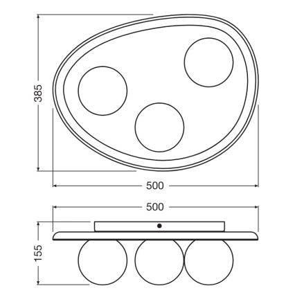 Osram - Stropna svjetiljka ACACIA NEST 3xG9/5W/230V akacija