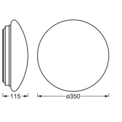 Osram - stropna svjetiljka CEILING ESSENTIAL 2xE27/25W/230V, promjer 35 cm, bijela