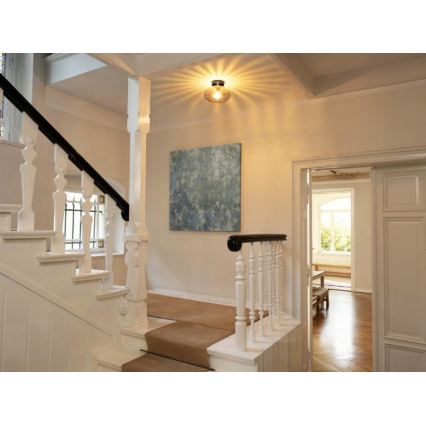 Osram - Stropna svjetiljka DECOR SMOKE 1xE27/12W/230V Ø 28 cm crna/zadimljeno-siva