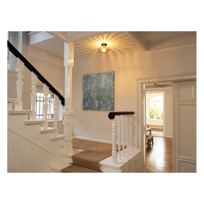 Osram - Stropna svjetiljka DECOR SMOKE 1xE27/12W/230V Ø 28 cm crna/zadimljeno-siva