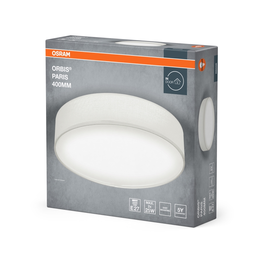 Osram - Stropna svjetiljka ORBIS PARIS 2xE27/25W/230V promjer 40 cm bijela