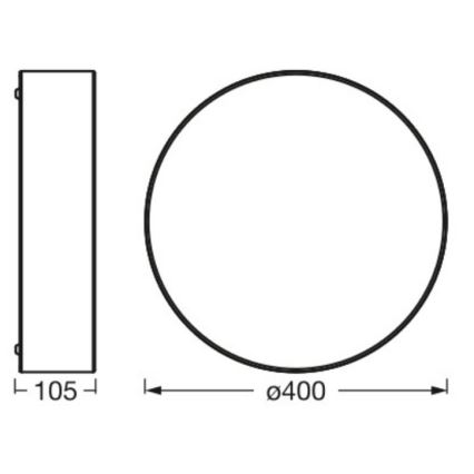 Osram - Stropna svjetiljka ORBIS PARIS 2xE27/25W/230V promjer 40 cm bijela