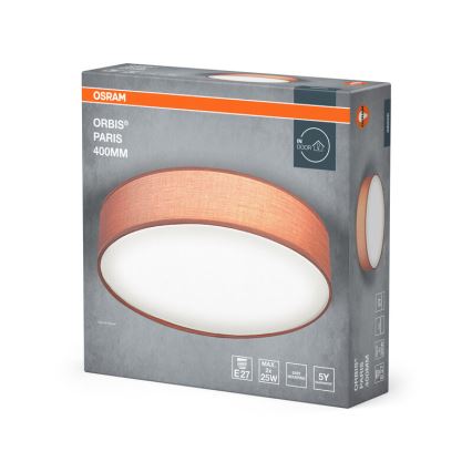 Osram - Stropna svjetiljka ORBIS PARIS 2xE27/25W/230V pr. 40 cm smeđa