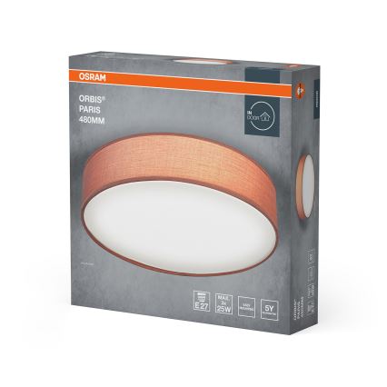 Osram - Stropna svjetiljka ORBIS PARIS 3xE27/15W/230V Ø 48 cm smeđa